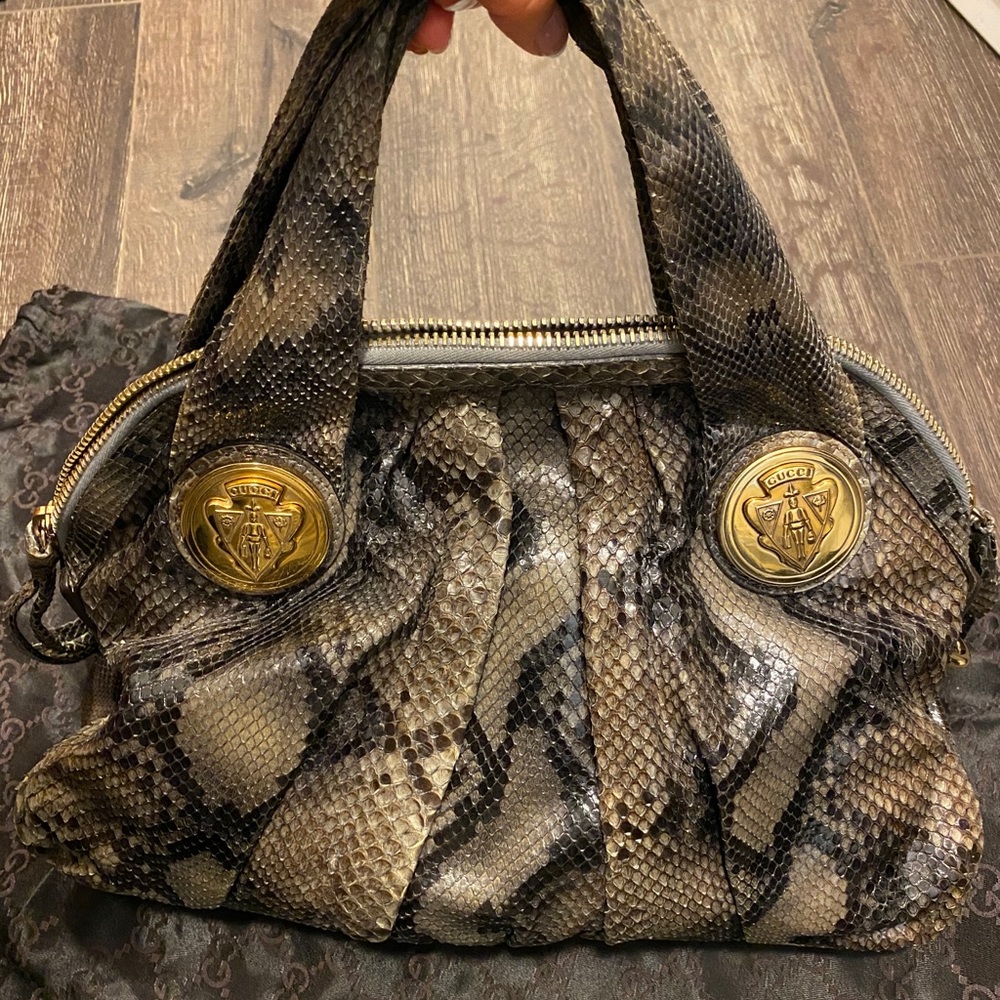 VINTAGE GUCCI PYTHON HYSTERIA HOBO